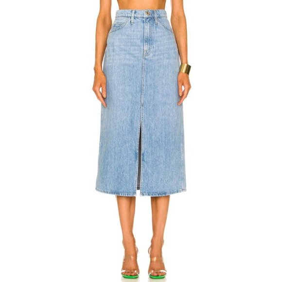 FRAME Le Italien Maxi Midi Denim skirt in Turin size 32 - Picture 1 of 7